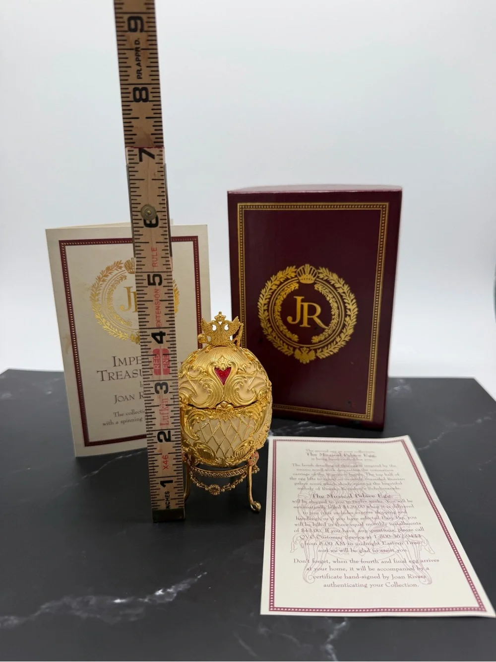 Joan Rivers Imperial Treasures II Musical Palace Egg COA Box Works QVC